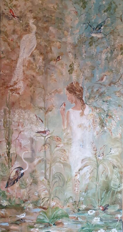 Schilderij 'All creation praises Him' XL 2.40 x 1.20m