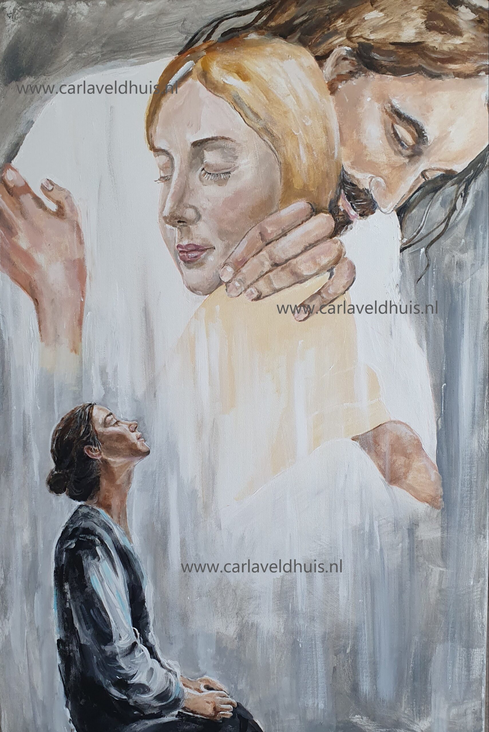 Schilderij 'Hij hoort mijn stem'