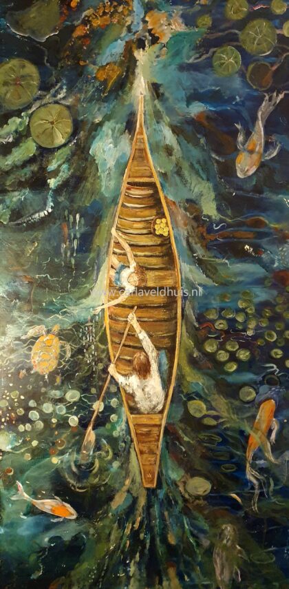 Schilderij 'Op reis'